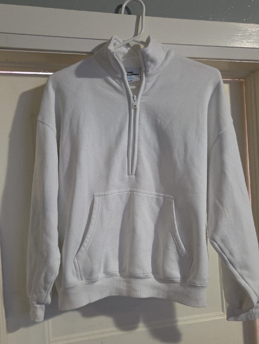 TNA Women's  White Half-Zip Pullover Sweatshirt